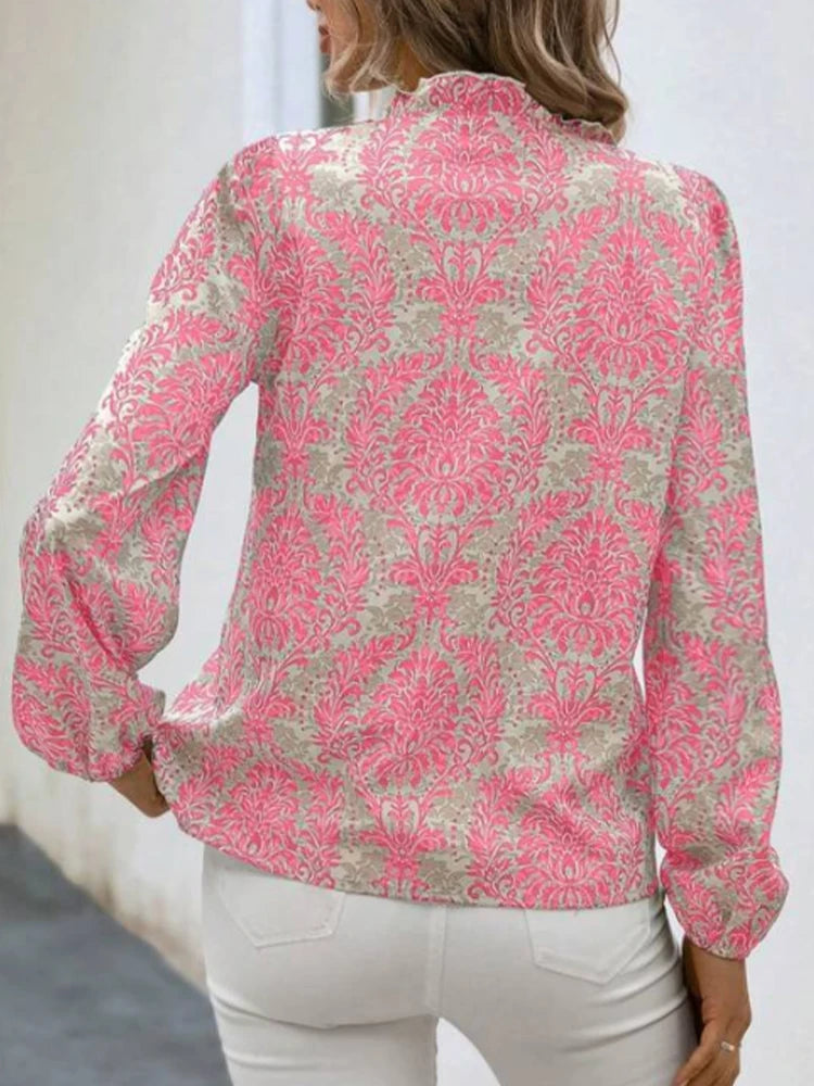 Women's Long Sleeve Shirt V-Neck