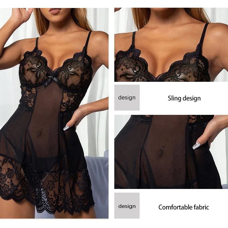 Women's Lace Transparent Pajamas