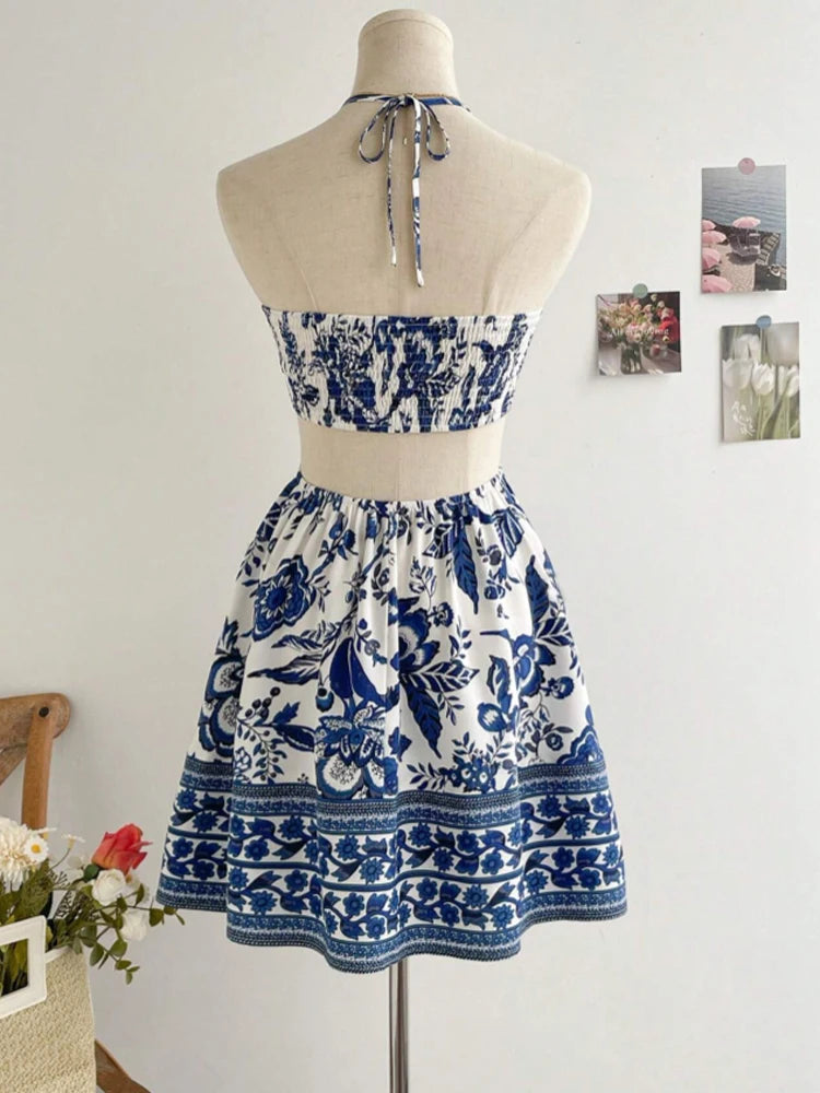 Women's Romantical Floral Print Halter