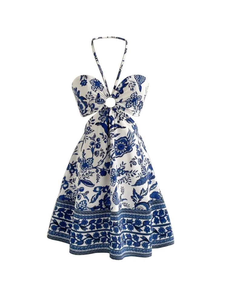 Women's Romantical Floral Print Halter