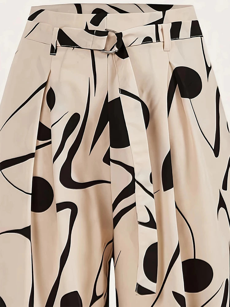 Ladies Abstract Print Belt